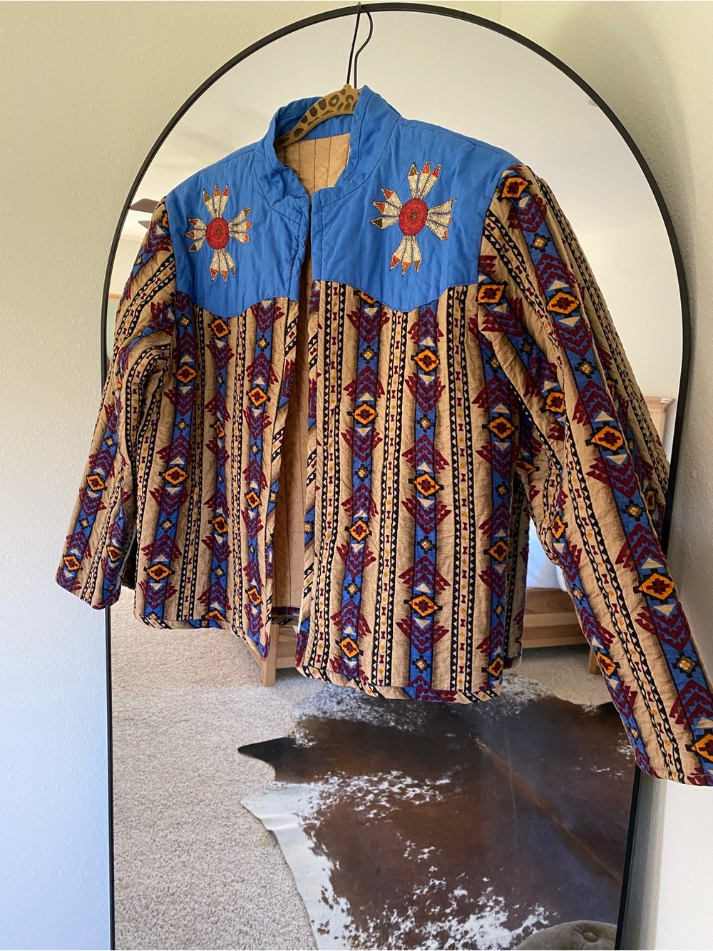 Quilted Southwestern Print Jacket